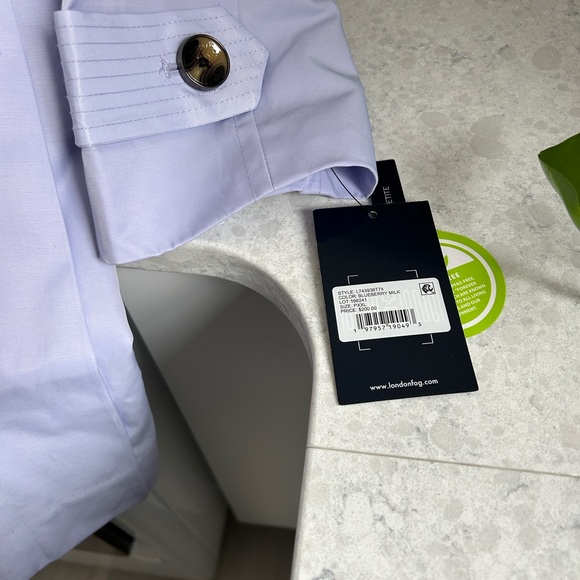 London Fog Women's Lavender Trench Coat - Picture 4 of 6